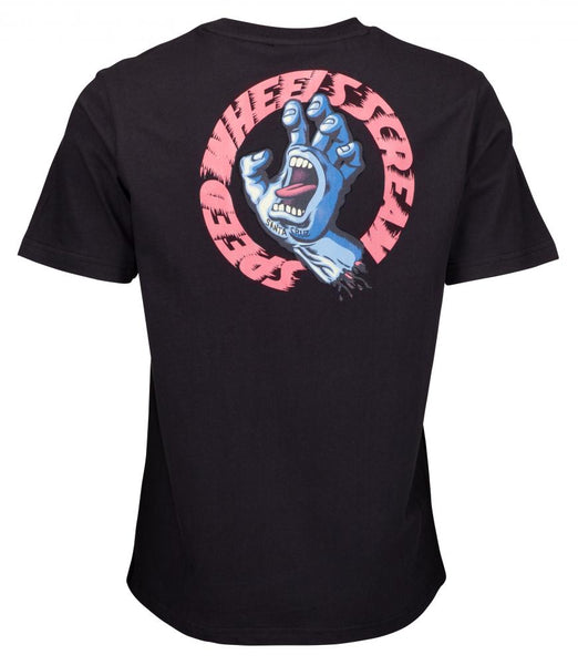 Santa Cruz Womens T-Shirt Vintage Screaming Hand Black Wash SCA-WHT-1