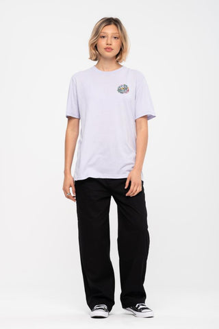 Santa Cruz Women's Strange Fish Eye Dot Lavender Blue T-Shirt Size 10