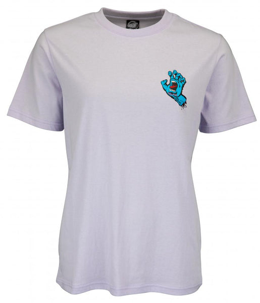 Santa Cruz Women's Screaming Hand Chest Lavender Blue T-shirt