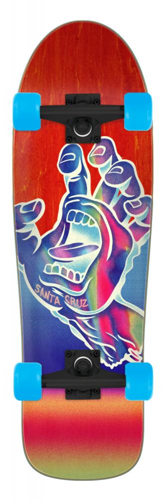 Santa Cruz skateboard complete Iridescent Hand Shaped Cruze red 31.7" SCR-COM-0305