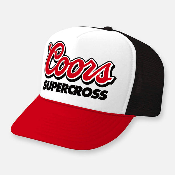 WEBIG Trucker Cap Silver Bullet Curved Bill Black Red Supercross 10263042