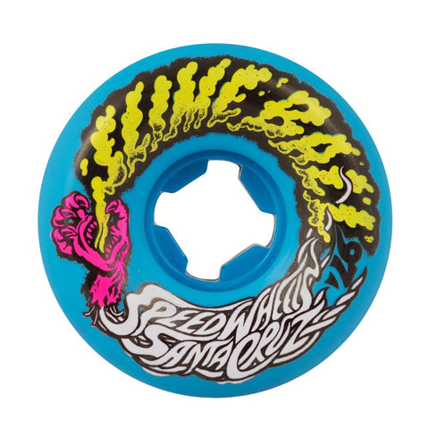 Santa Cruz - Slime Balls Skateboard Wheels (pack of 4) - Vomit Mini 97A Blue 53mm - SLM-SKW-0051