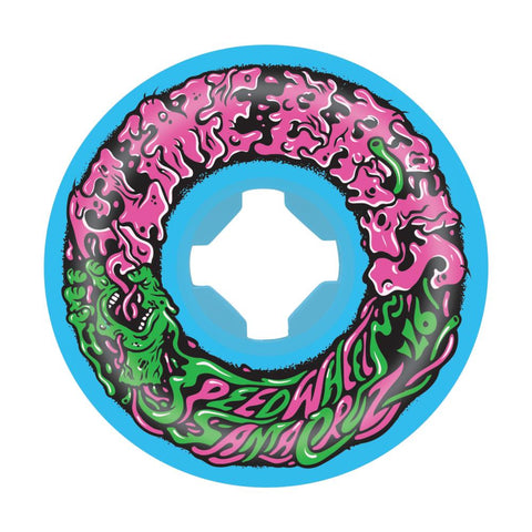 Santa Cruz - Slime Balls Skateboard Wheels (pack of 4) - Vomit Mini II Blue 97a 53mm SLM-SKW-0107