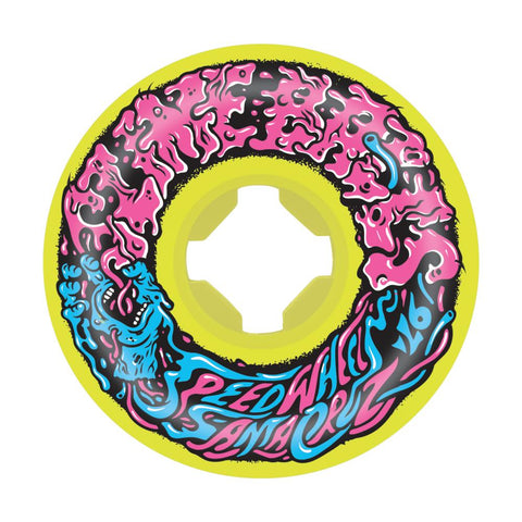 Santa Cruz - Slime Balls Skateboard Wheels (pack of 4) - Vomit Mini II Yellow 97a 54mm SLM-SKW-0108