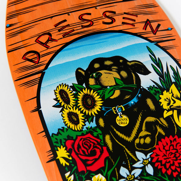 Santa Cruz Skateboard Deck Reissue Dressen Pup 9.5in x 29.44in SCR-SKD-5021