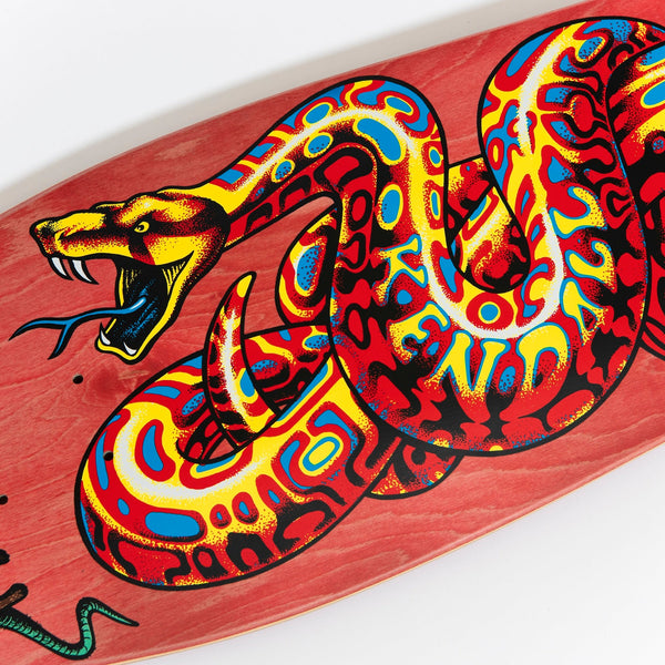 Santa Cruz Skateboard Deck Reissue Kendall Snake Red 9.975in SCR-SKD-5023