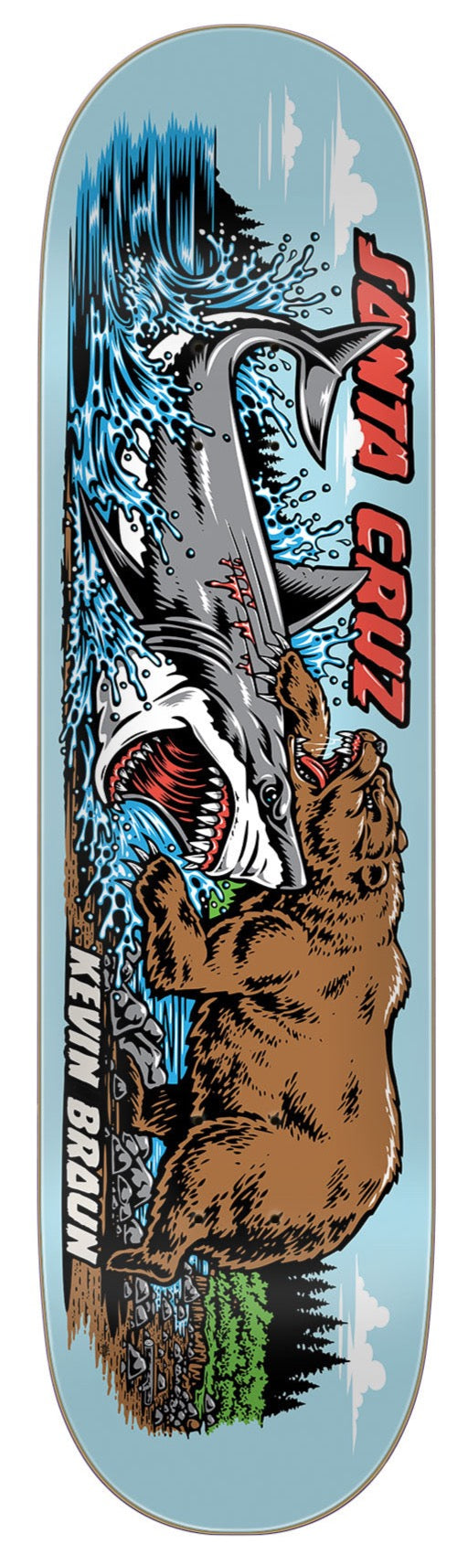 Santa Cruz Skateboard Deck Everslick Braun Versus 8.25in SCR-SKD-5014
