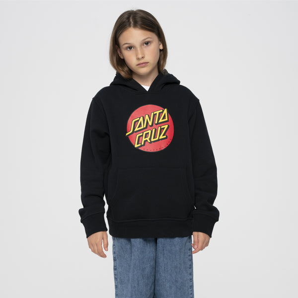 Santa Cruz Youth Pullover Hoodie Classic Dot Black