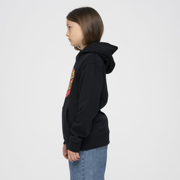 Santa Cruz Youth Pullover Hoodie Classic Dot Black