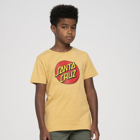 Santa Cruz Youth T-Shirt Classic Dot Parchment