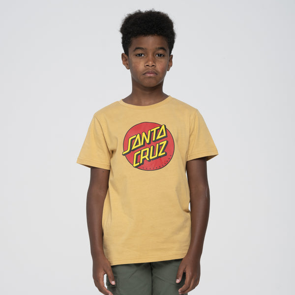 Santa Cruz Youth T-Shirt Classic Dot Parchment