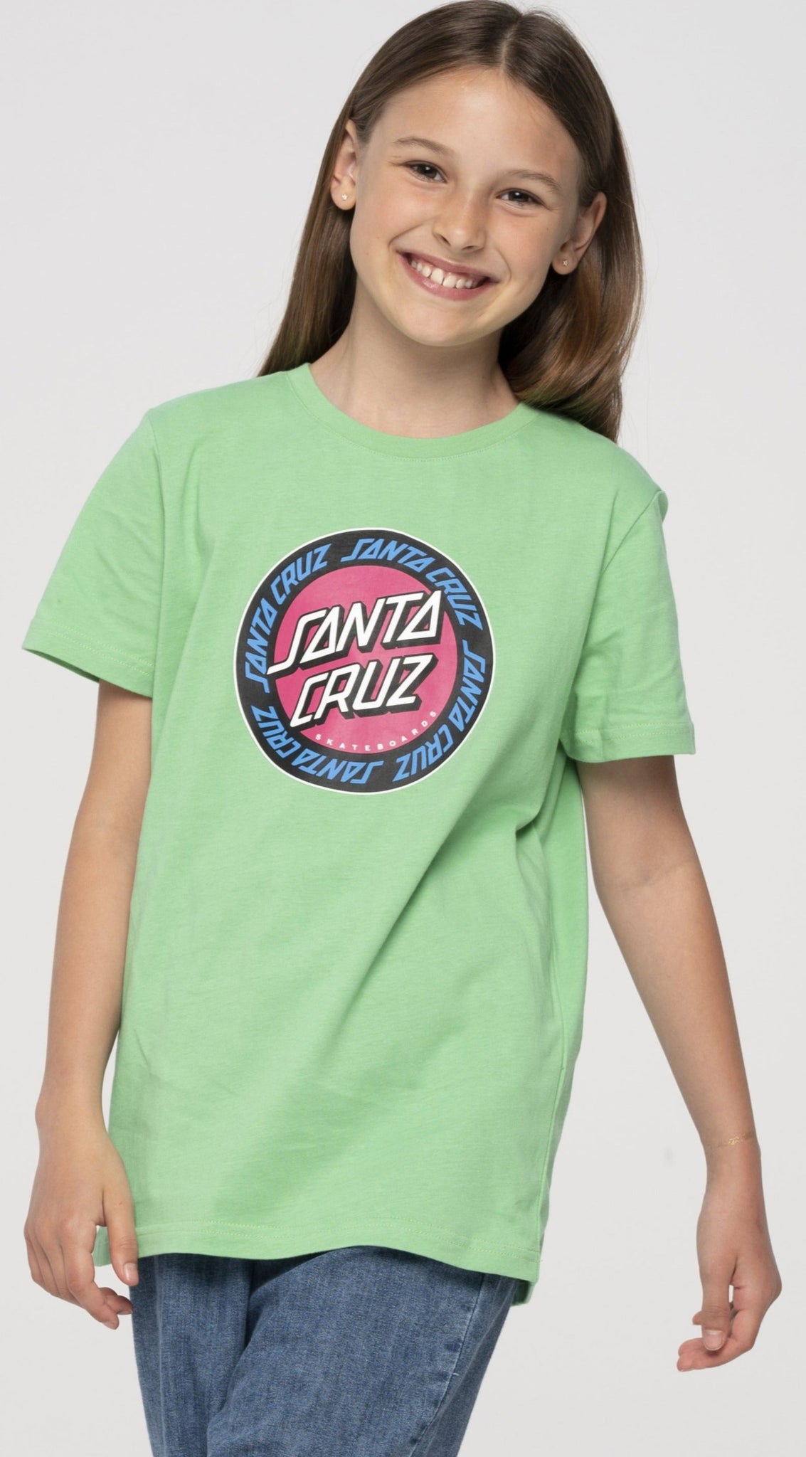 Santa Cruz Youth S/S T-Shirt  Outer Ringed Dot Apple Mint