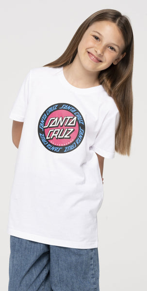 Santa Cruz Youth Outer Ringed Dot T-Shirt White