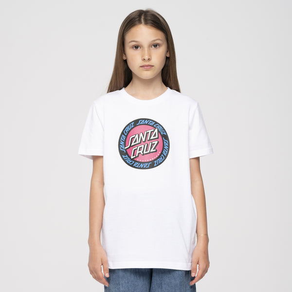 Santa Cruz Youth Outer Ringed Dot T-Shirt White