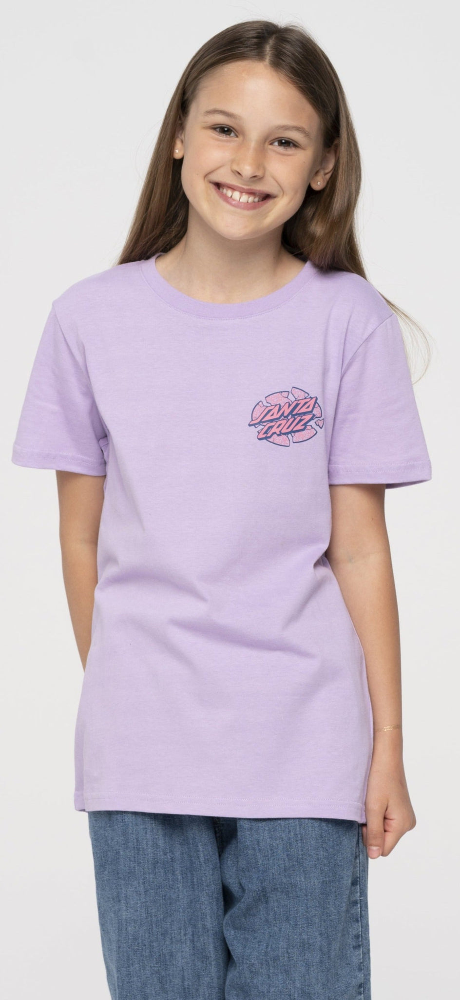 Santa Cruz Youth T-Shirt Rigid Screaming Hand Digital Lavender