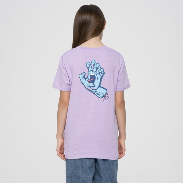 Santa Cruz Youth T-Shirt Rigid Screaming Hand Digital Lavender