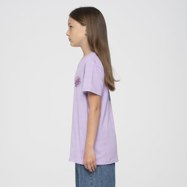 Santa Cruz Youth T-Shirt Rigid Screaming Hand Digital Lavender