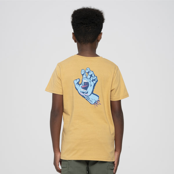 Santa Cruz Youth T-Shirt Rigid Screaming Hand Parchment