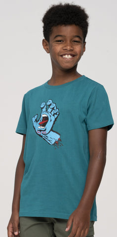 Santa Cruz Youth T-Shirt Screaming Hand Verdigris