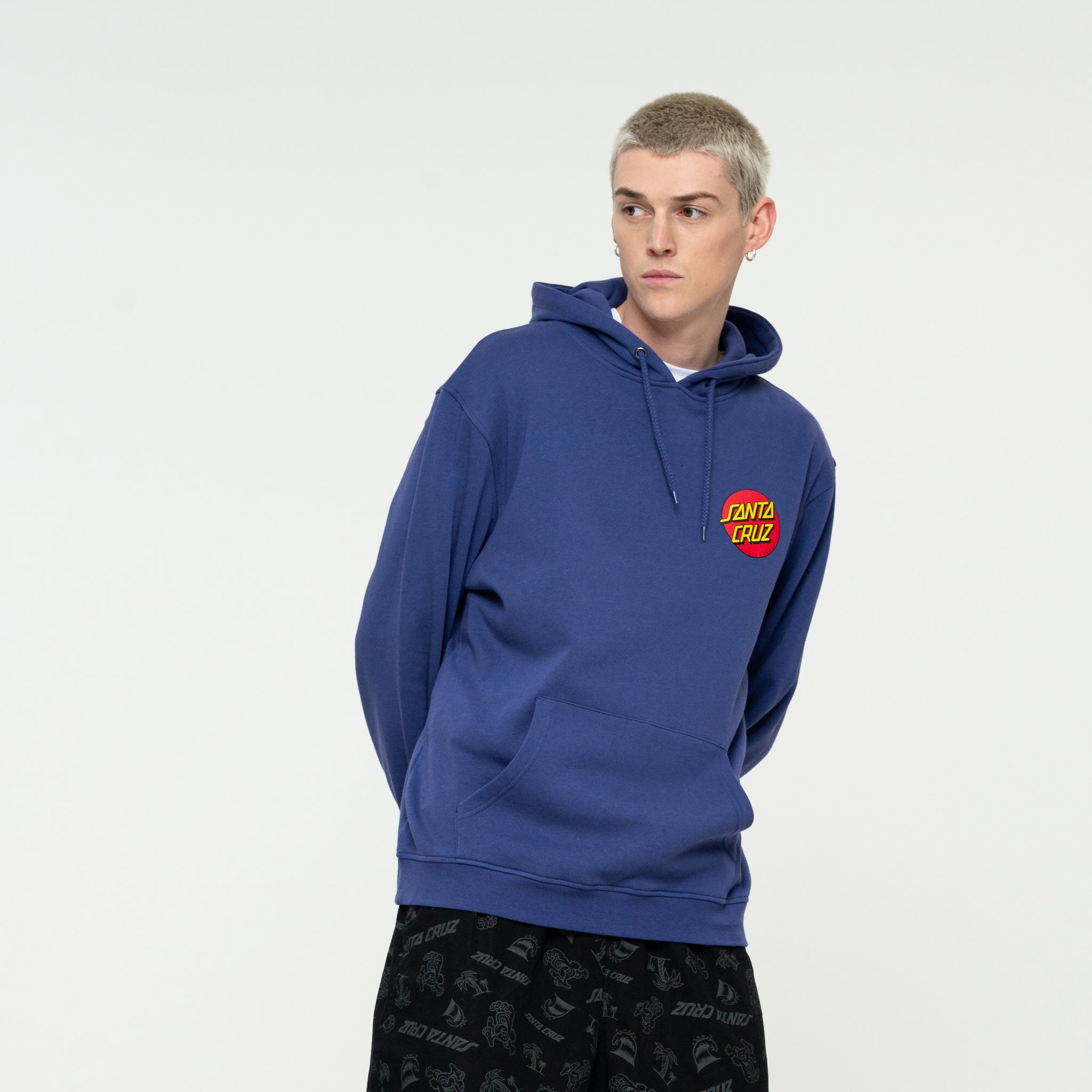 Santa Cruz Classic Dot Chest Hood Navy Blue Sample 50% OFF