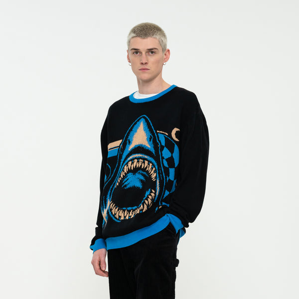 Santa Cruz  Shark Trip Knit Crew Multi Sample 50% OFF