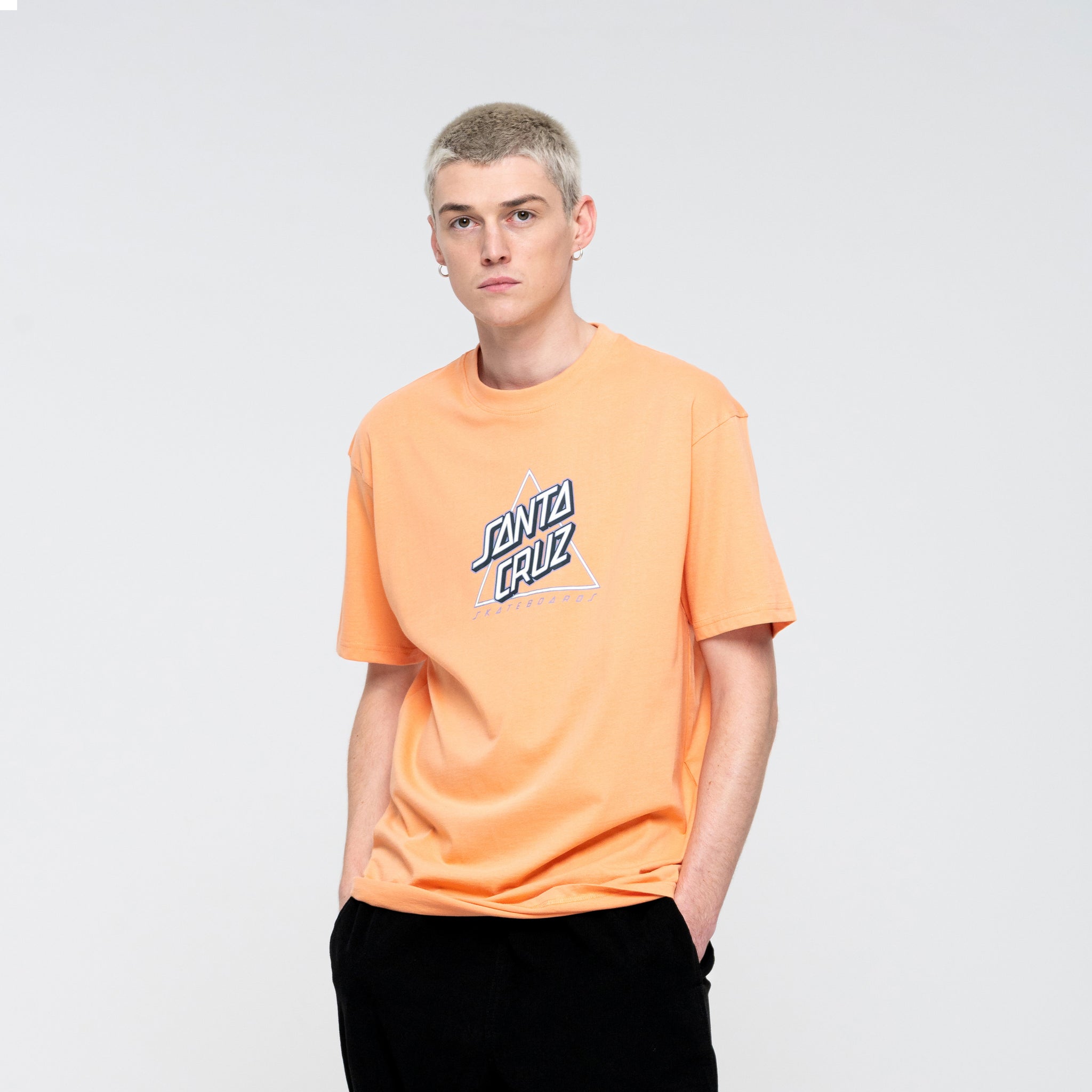 Santa Cruz Lined Not A Dot Front T-Shirt Rust Oxide Sample 50% OFF