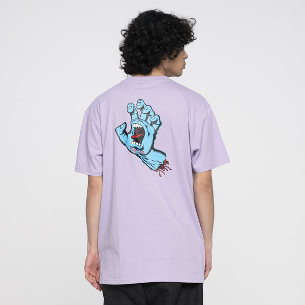 Santa Cruz Mens T-Shirt Screaming Hand Chest Digital Lavender SCA-TEE-915