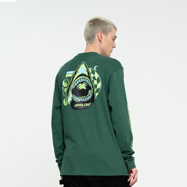 Santa Cruz  Shark Trip L/S T-Shirt Cedar Sample 50% OFF
