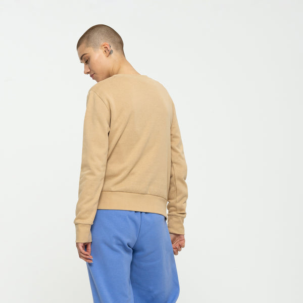 Santa Cruz Classic Dot Chest Emb Crew Oat Milk Small Sample 50% OFF