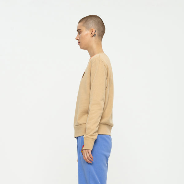 Santa Cruz Classic Dot Chest Emb Crew Oat Milk Small Sample 50% OFF
