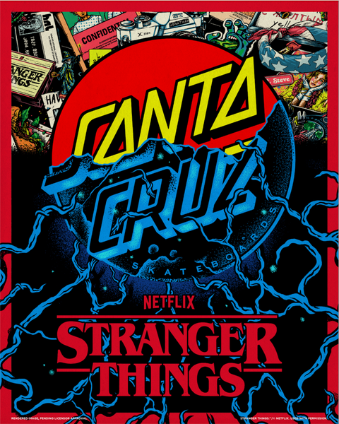Santa Cruz x Stranger Things Skateboard Deck Reissue Kendall Eleven 9.75in SCR-SKD-2473