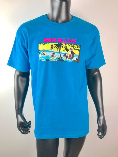 Thrilla Krew Surf All Day Men T-shirt Turquoise TKG-092