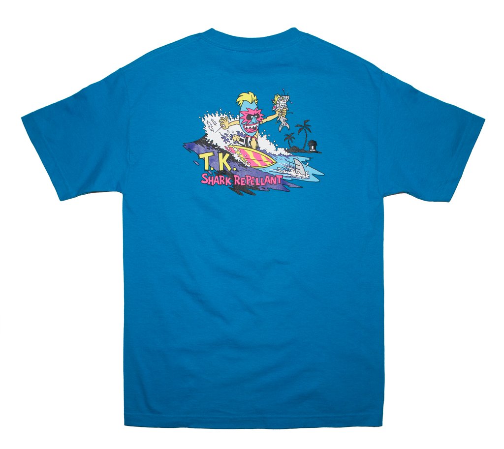 Thrilla Krew Shark Repellent Men T-shirt Turquoise