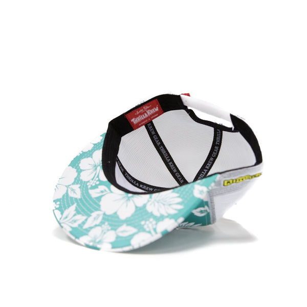 Thrilla Krew Dot Logo Trucker Snapback Cap Floral Teal