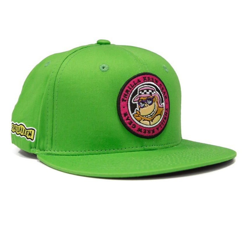 Thrilla Krew Dot Logo Snapback Cap Lime Green