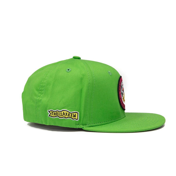 Thrilla Krew Dot Logo Snapback Cap Lime Green
