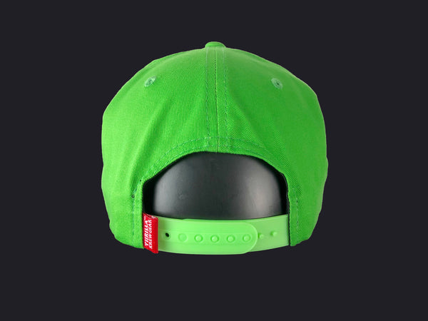 Thrilla Krew Dot Logo Snapback Cap Lime Green