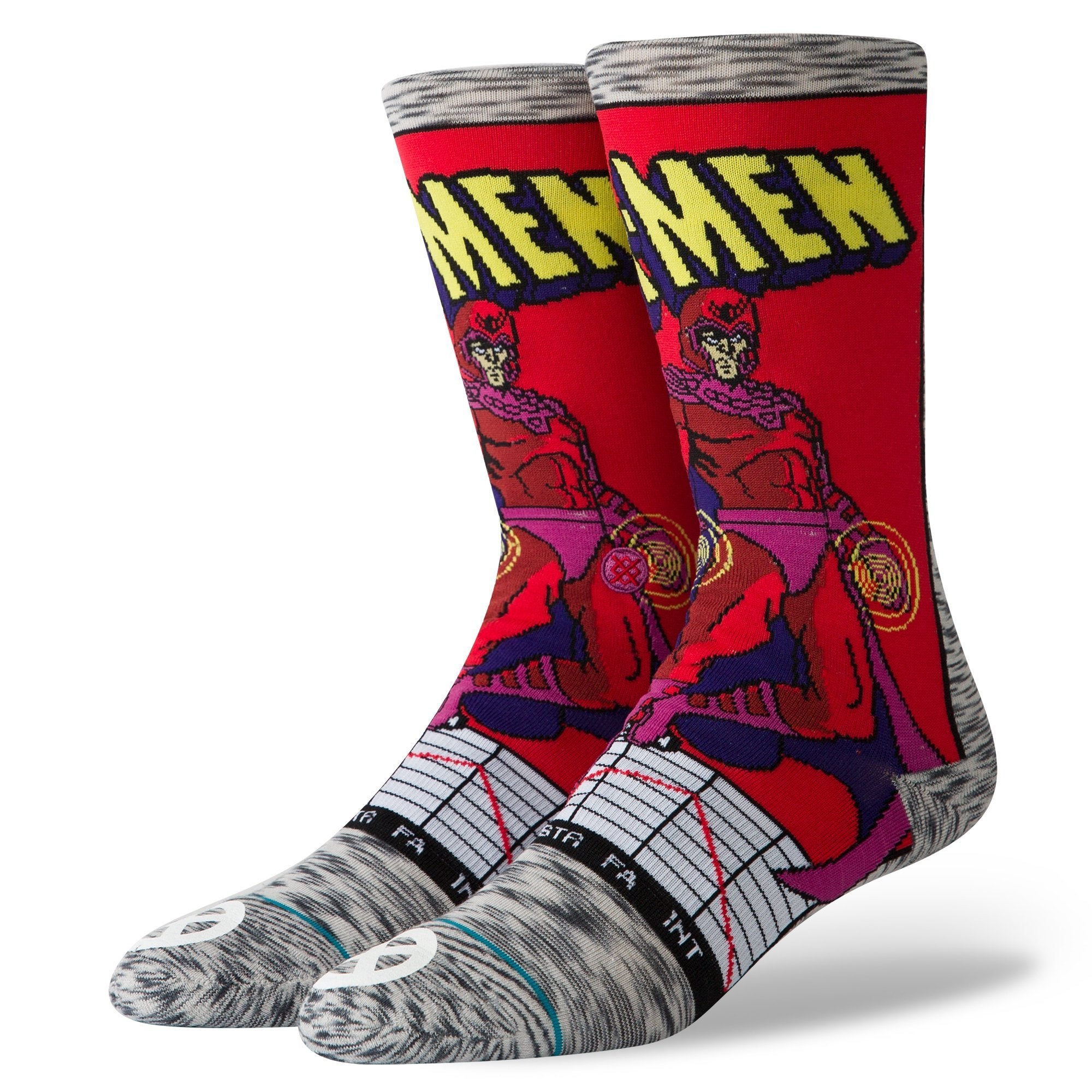 Stance Marvel Magneto Comic Socks U545D19MAG-GRY-Small