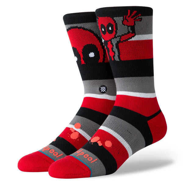 Stance Deadpool Stripe Socks U558C19DEA-RED Small