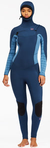 Billabong Women's 5/4 mm Hooded Synergy Wetsuit Chest Zip Graphene Z45G15