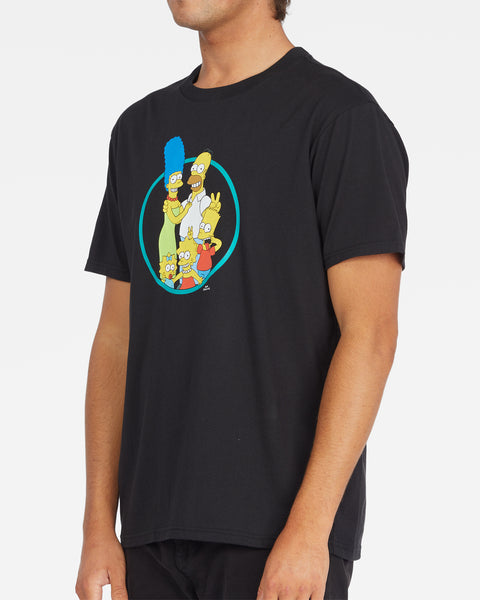 Billabong x Simpsons Family Tee shirt Black A1SS36