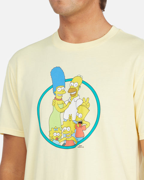 Billabong x Simpsons Family Tee shirt Mellow Yellow A1SS36