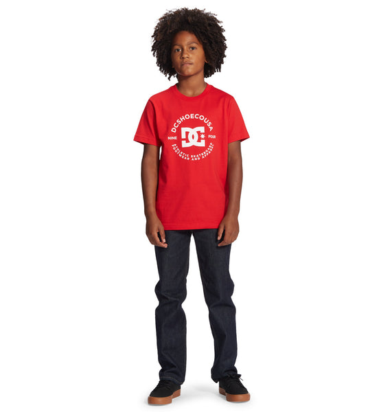 DC Star Pilot Short Sleeve T-Shirt Kids Red ADBZT03178