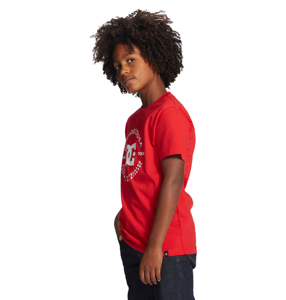 DC Star Pilot Short Sleeve T-Shirt Kids Red ADBZT03178