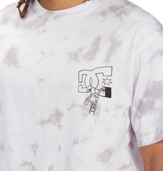 DC Fill In Short Sleeve T-Shirt for Men Tie Dye ADYZT05107