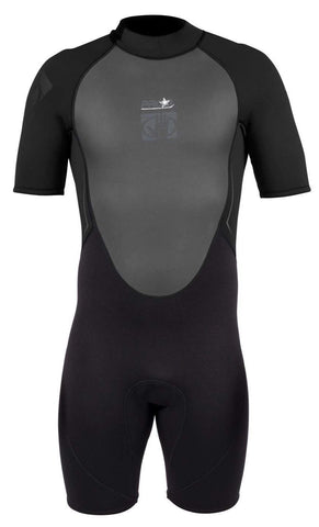 Body Glove Men's Wetsuit Pro 3 2/1 Back Zip Springsuit Large BlackBGV-MSS-0019