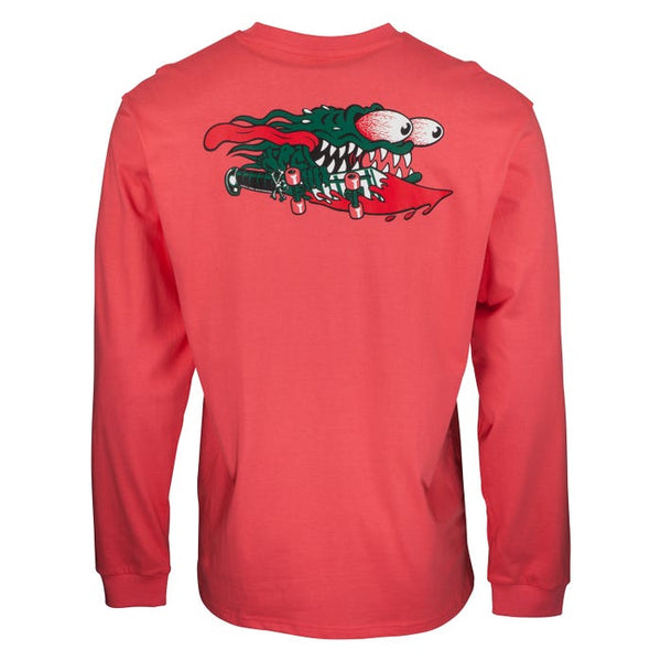 Santa Cruz Slasher Long sleeve T-Shirt Washed Red  SCA-LTE-09