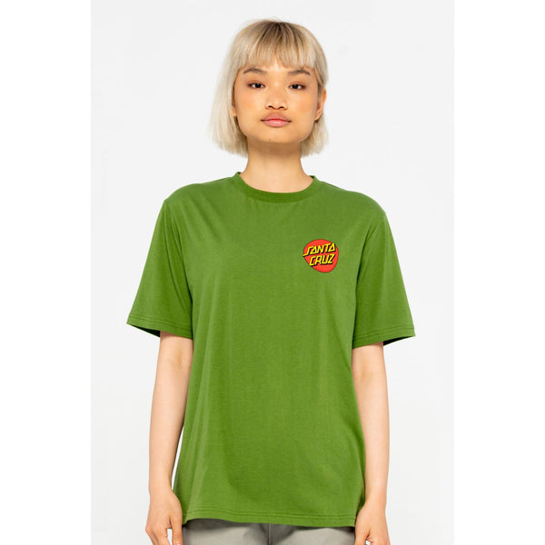 Santa Cruz Womens Classic Dot T-Shirt Cactus Green SCA-WTE-138