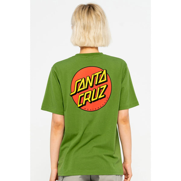 Santa Cruz Womens Classic Dot T-Shirt Cactus Green SCA-WTE-138