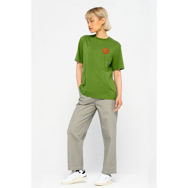 Santa Cruz Womens Classic Dot T-Shirt Cactus Green SCA-WTE-138